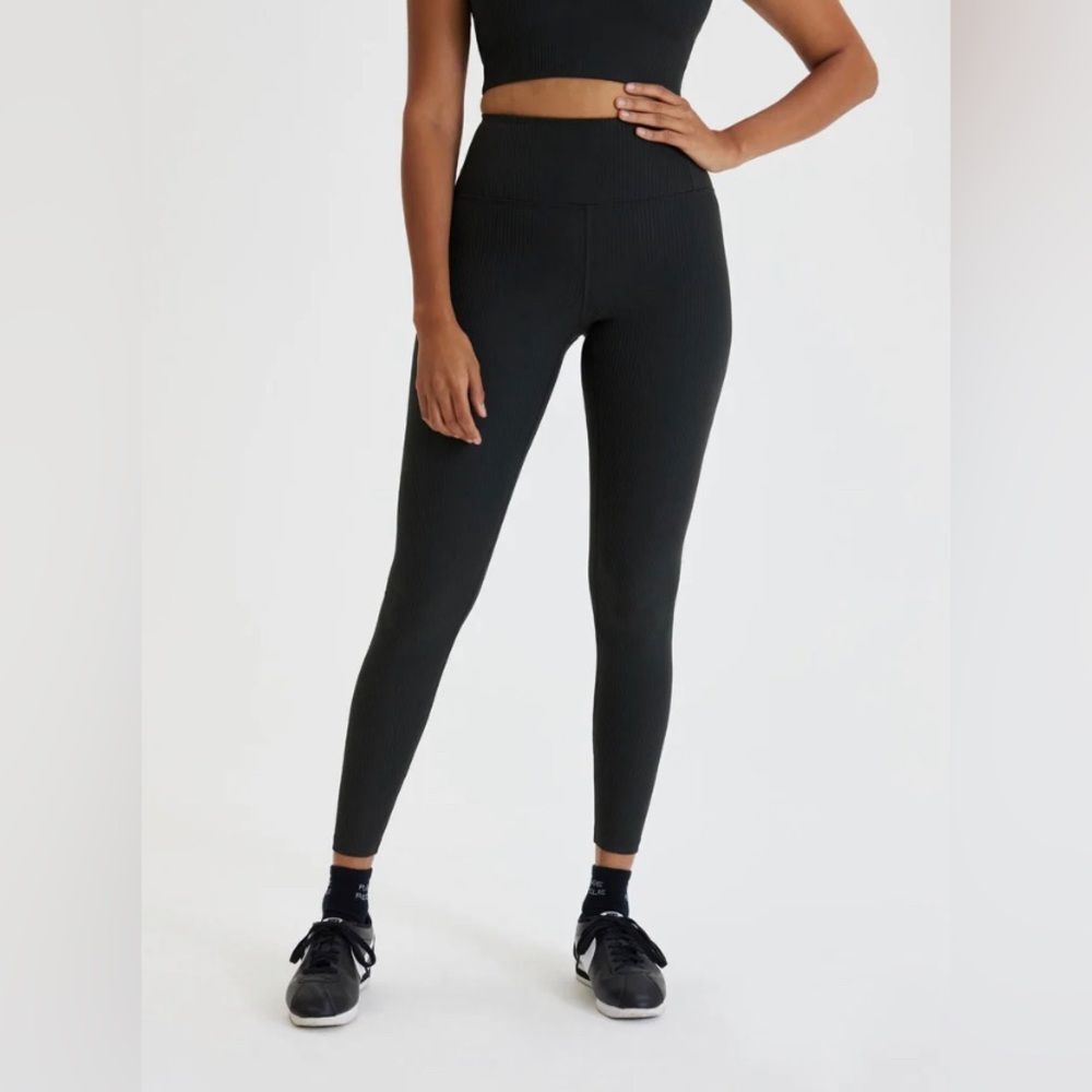 Girlfriend Collective Black RIB High-Rise Legging XL